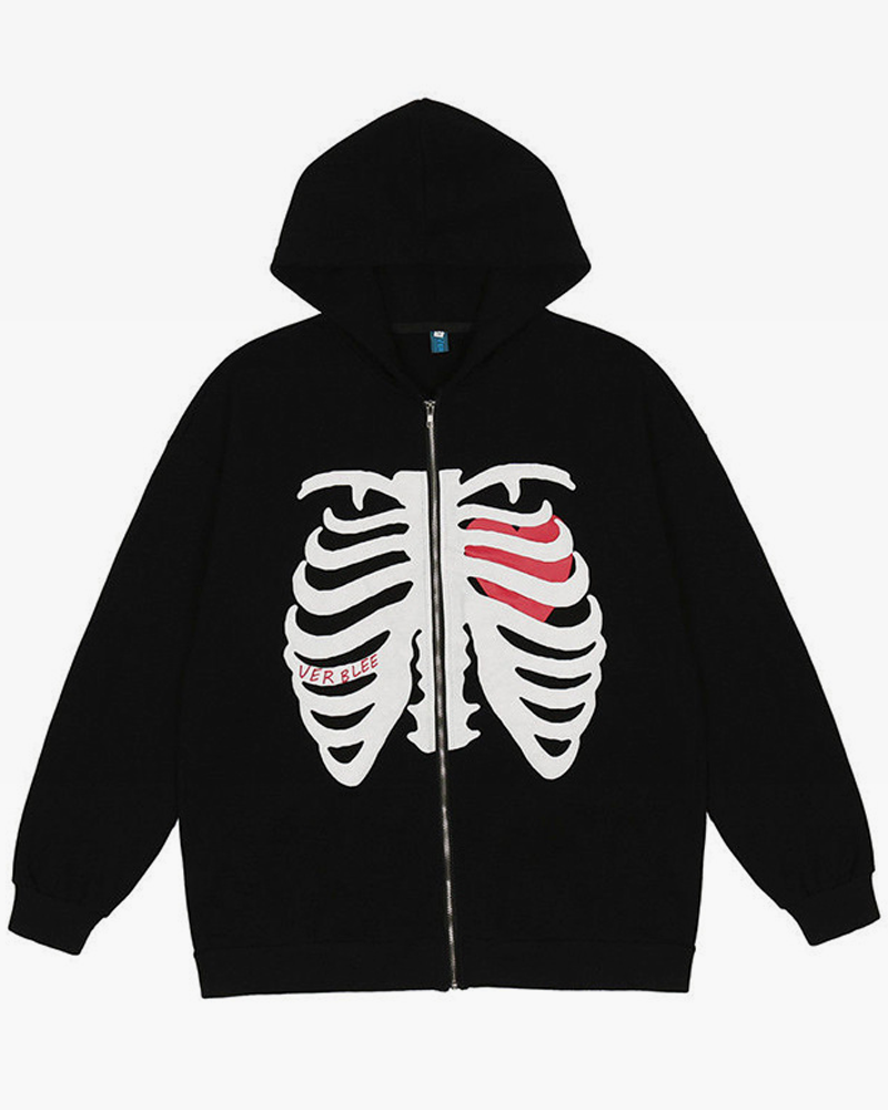 Black Skeleton Hoodie