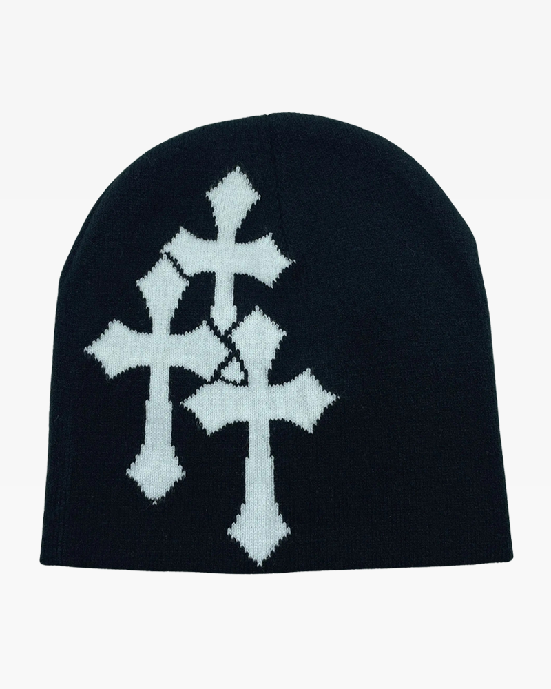 Cross Beanie | Y2K Wave Cross Beanie | Y2K Wave