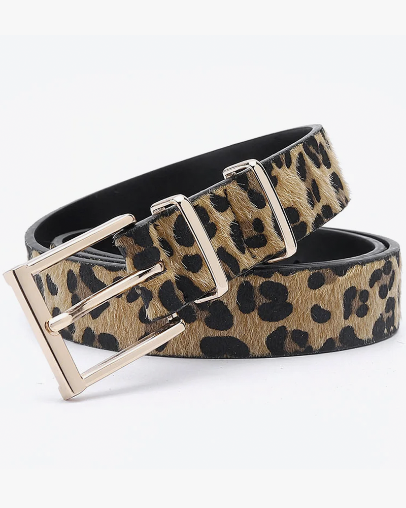 Leopard Fur Belt