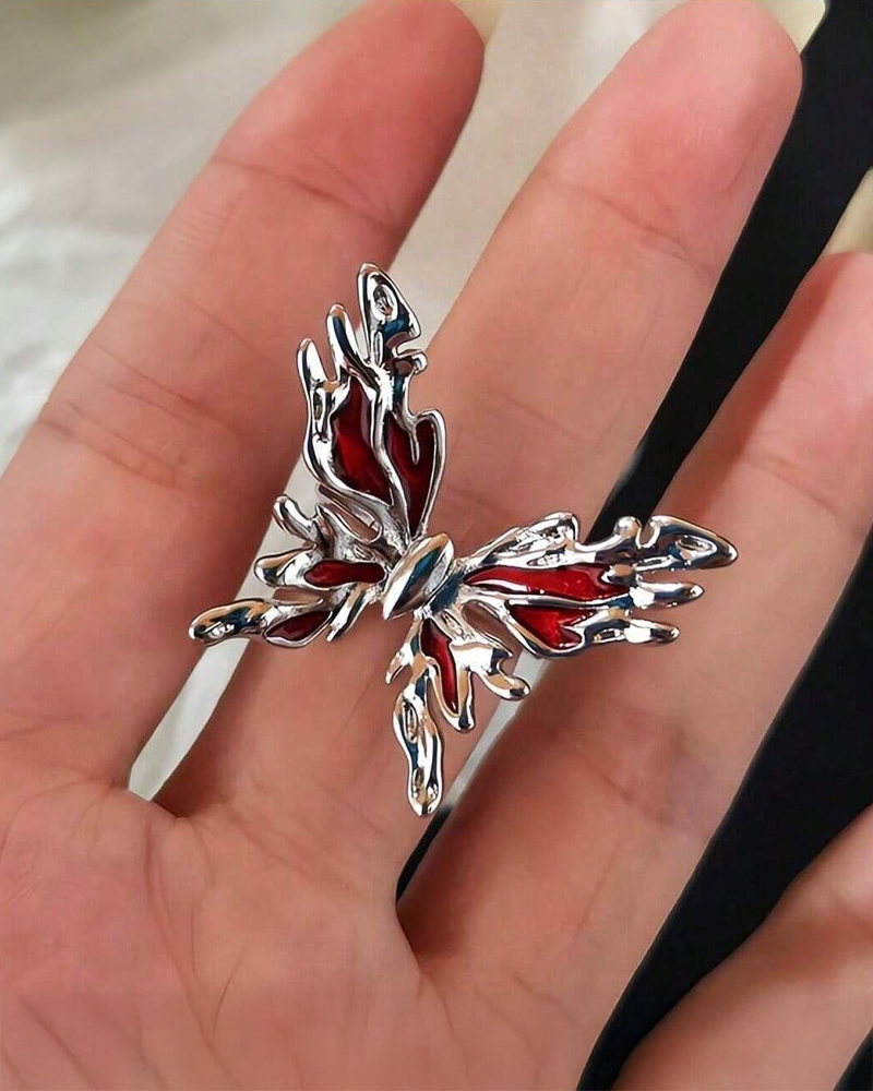 Red Butterfly Ring