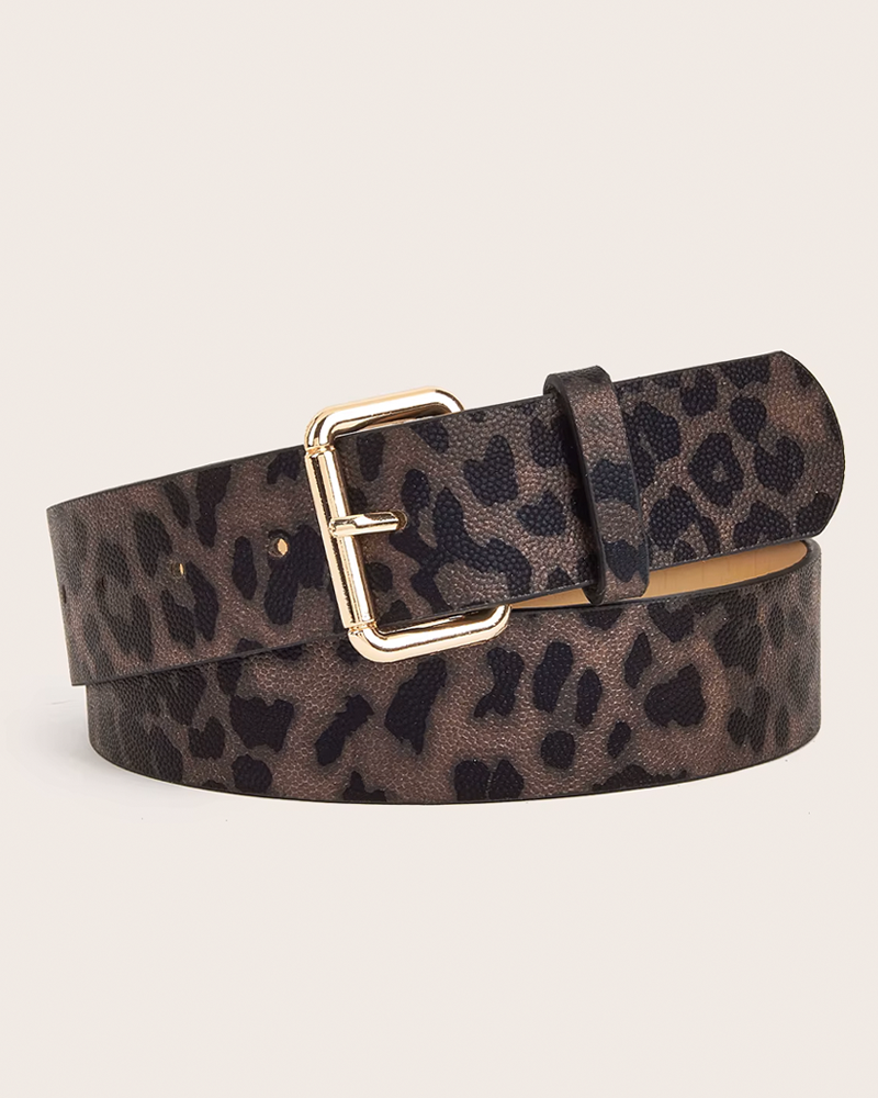 Leopard Print Belt Womens