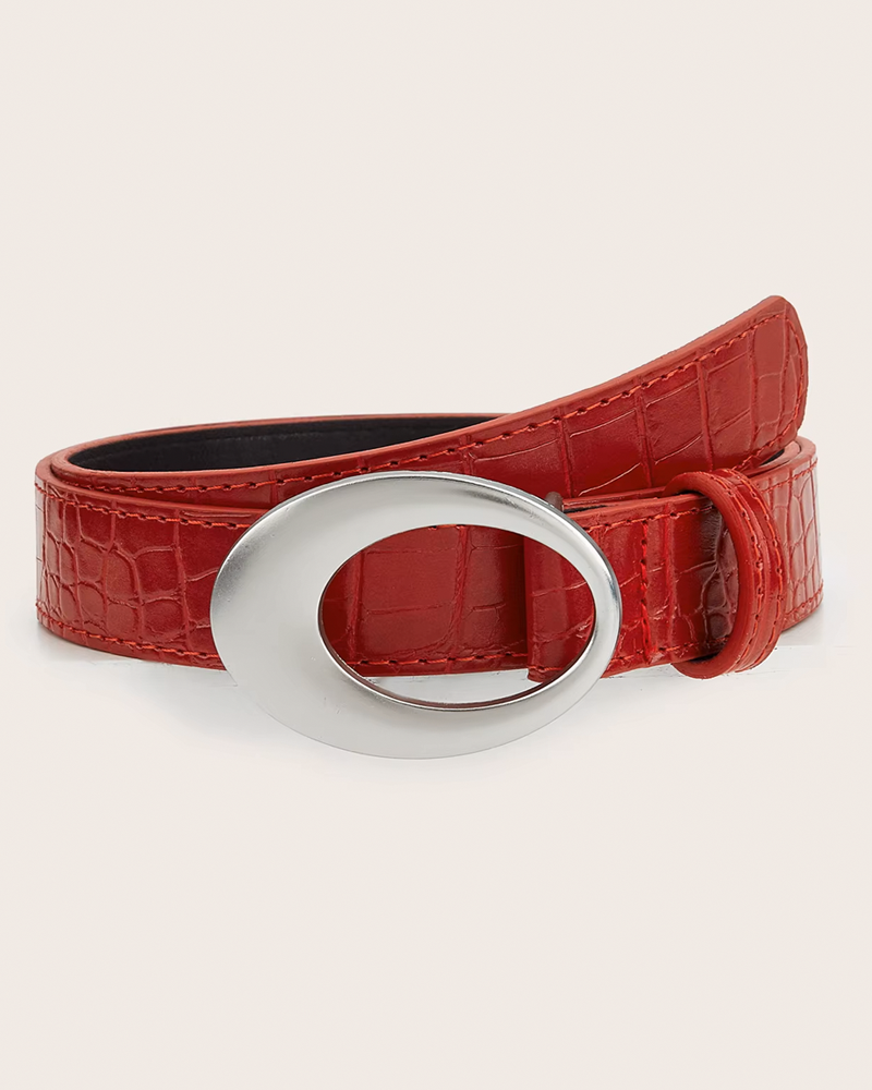 Belt With Oval Buckle