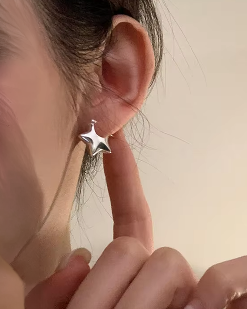 Stainless Steel Star Earrings