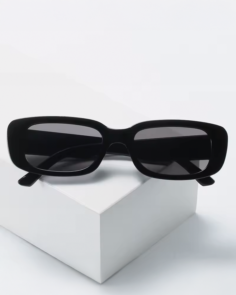 Black Rectangle Sunglasses
