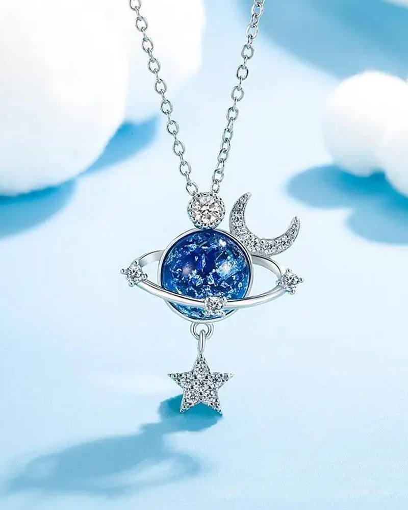 Necklace With Stars And Moon | Y2K Wave