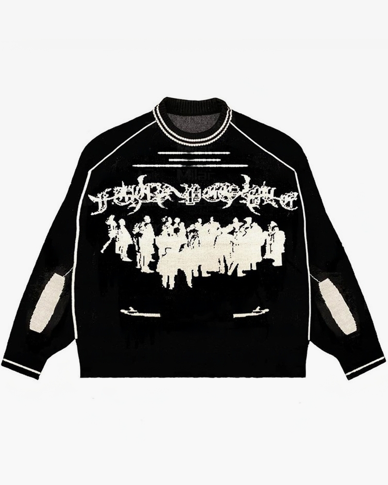 Streetwear Knit Sweater | Y2K Wave Streetwear Knit Sweater | Y2K Wave