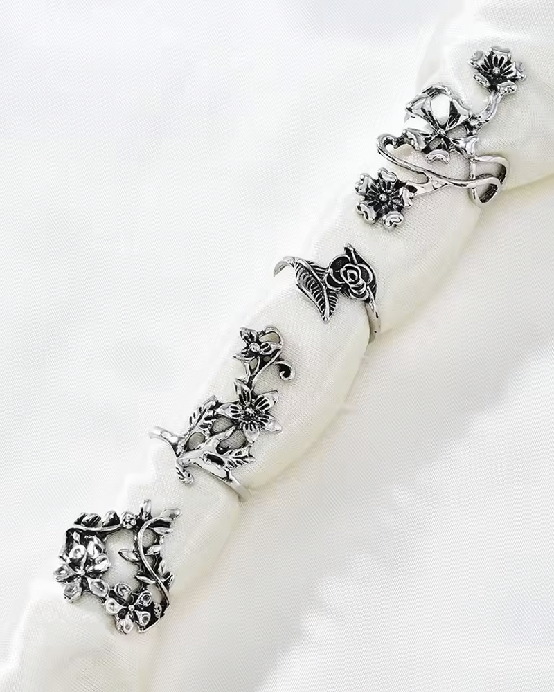 Floral Rings Set