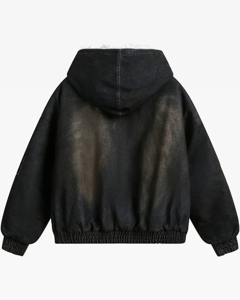 Denim Jacket With Fur