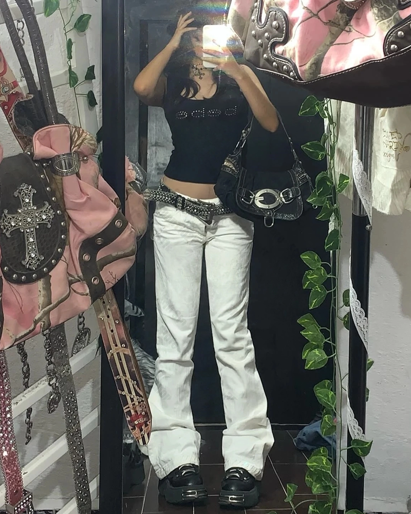 Bebe Rhinestone Tank Top