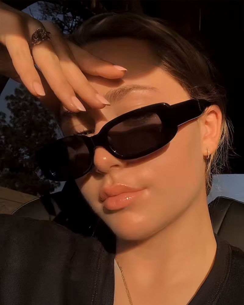 Black Rectangle Sunglasses