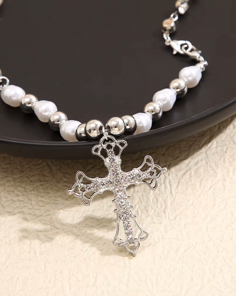 Beaded Cross Necklace
