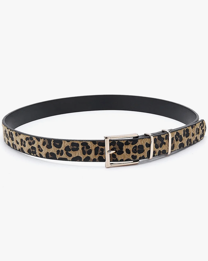 Leopard Fur Belt