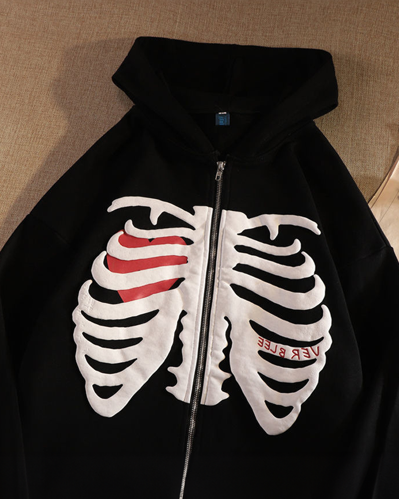 Black Skeleton Hoodie