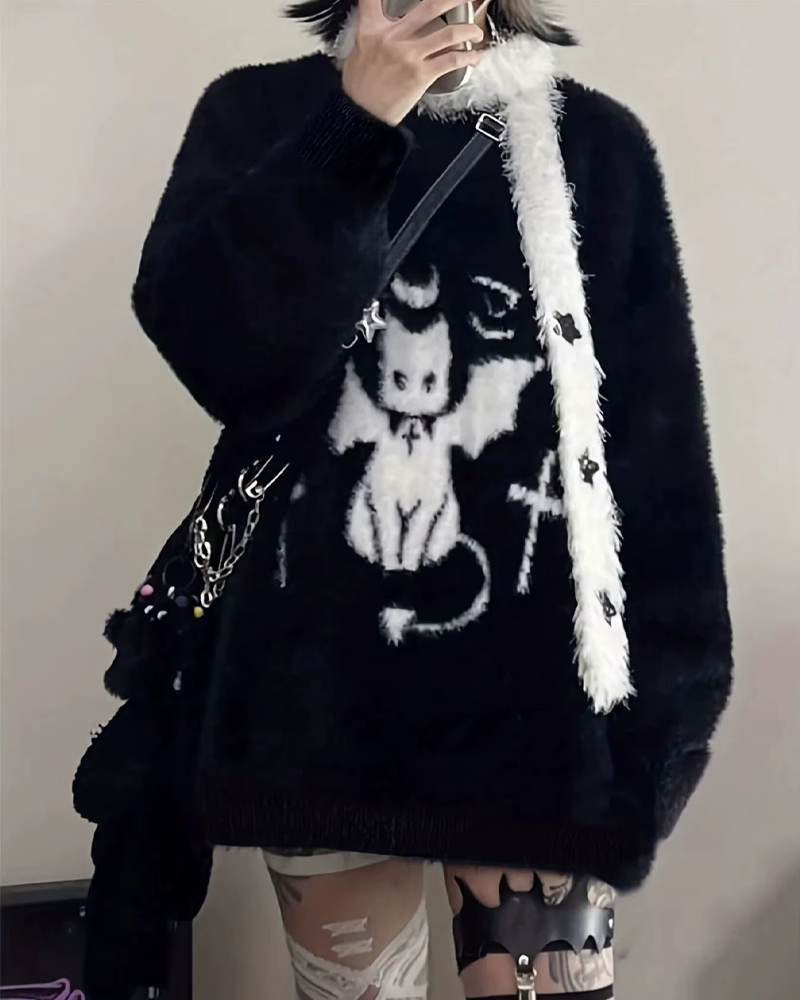 Goth Knitted Sweater