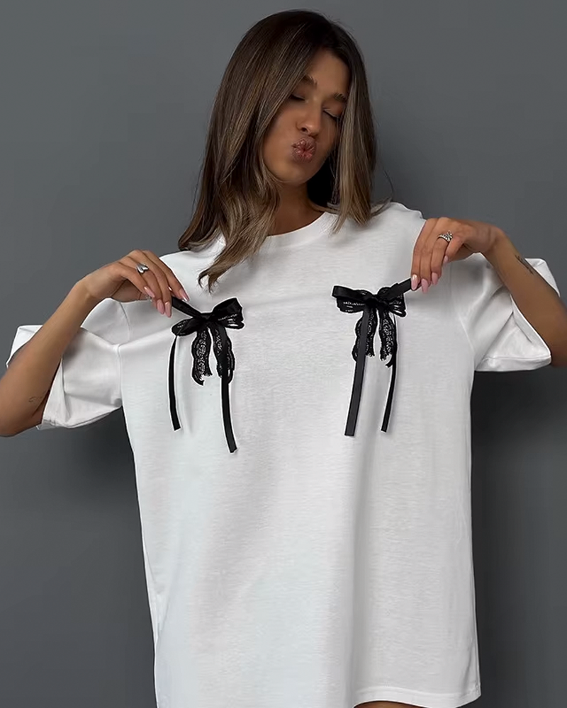 T Shirt With Bow