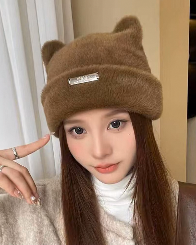 Fluffy Cat Ear Beanie