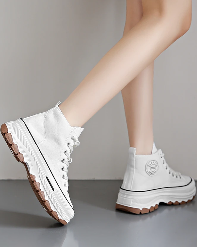 White Canvas Shoes