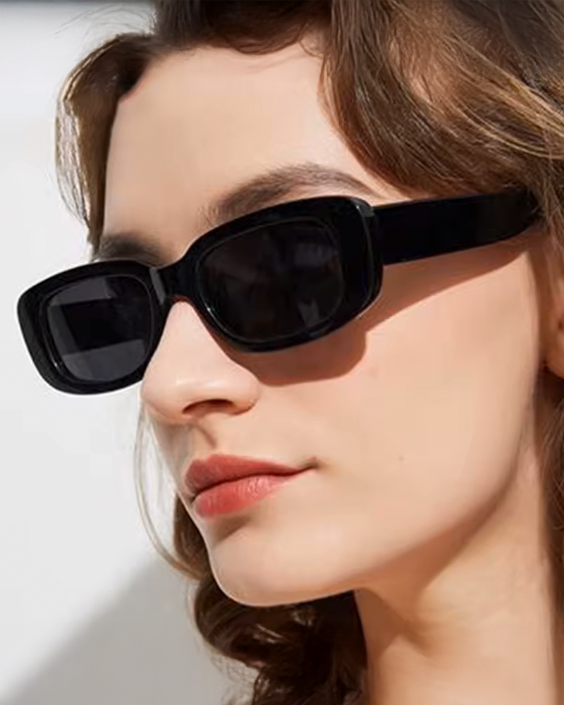 Black Rectangle Sunglasses