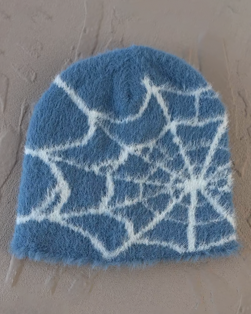 Spider Web Beanie Y2K