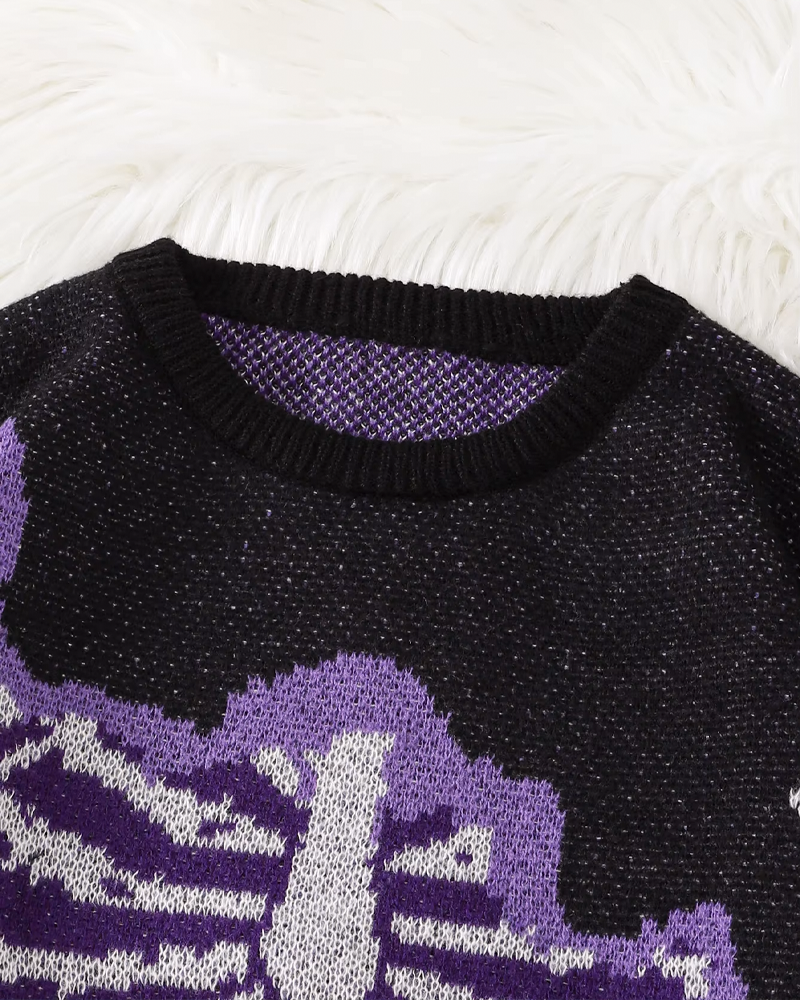 Purple Skeleton Sweater