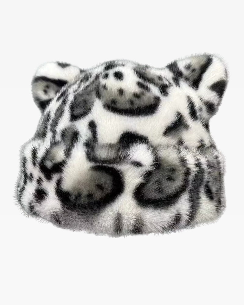 Womens Leopard Beanie