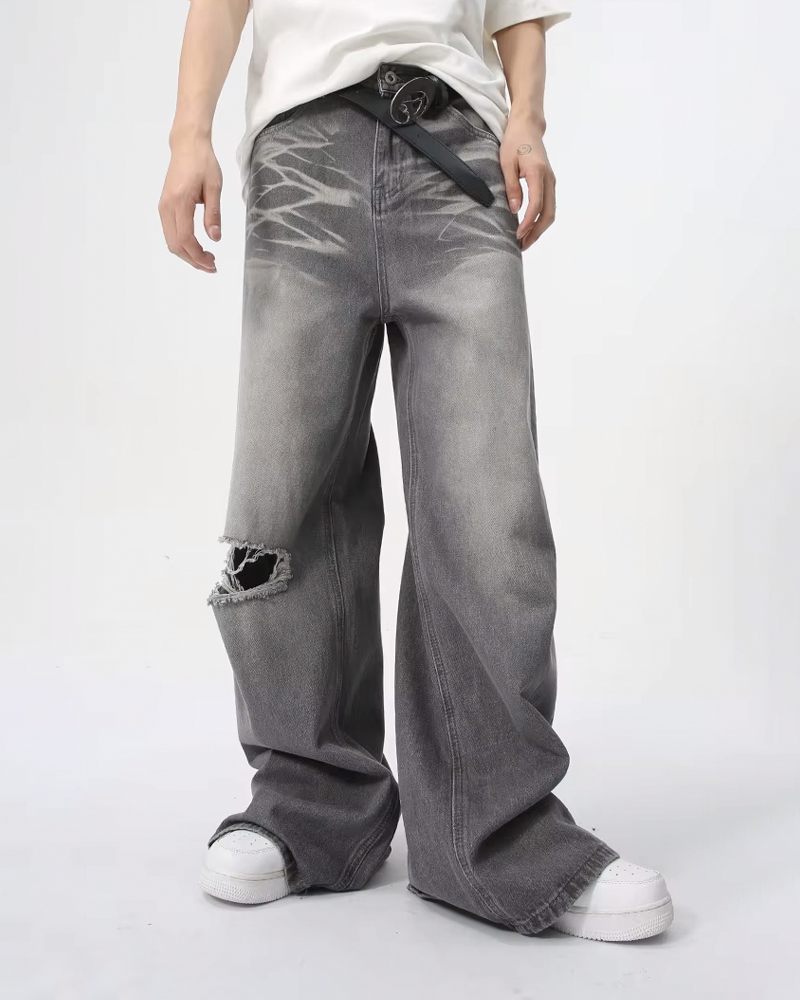 Gray Jeans Baggy