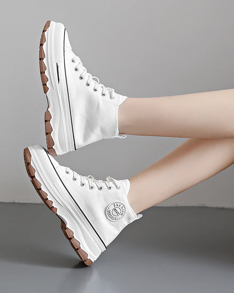 White Canvas Shoes