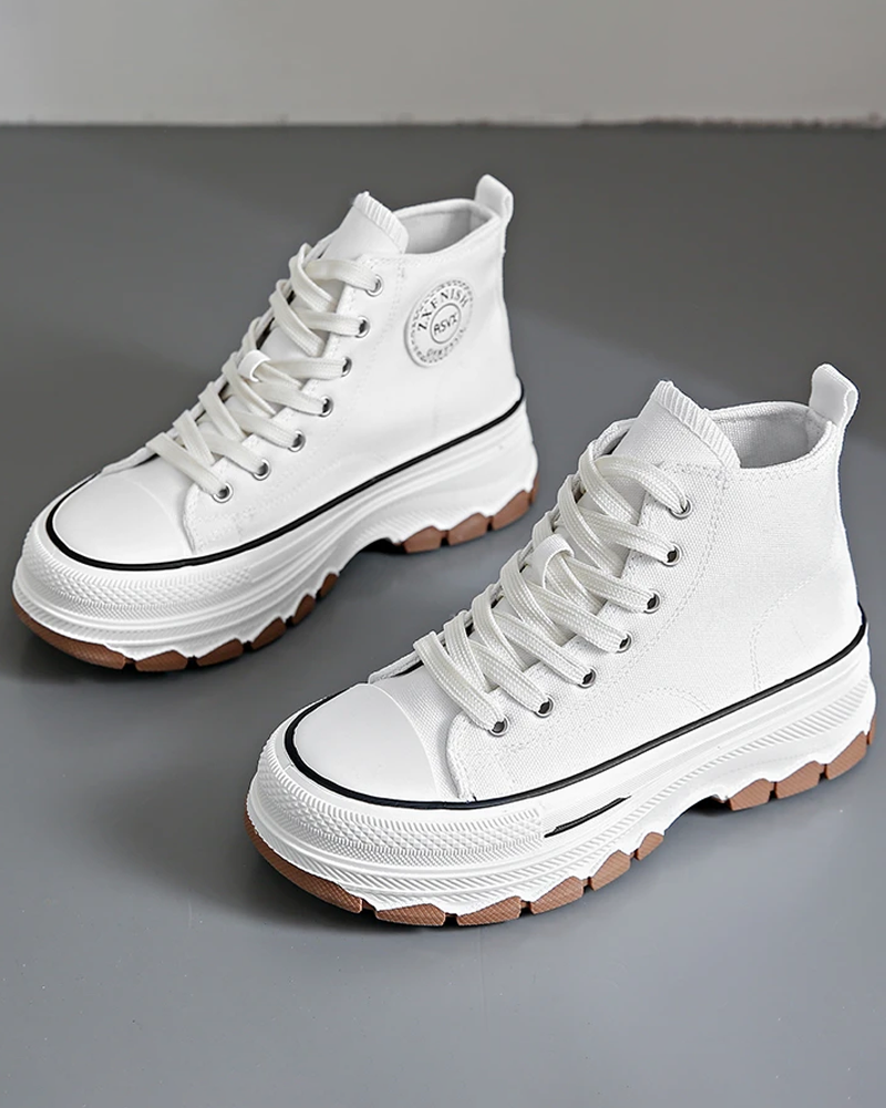 White Canvas Shoes