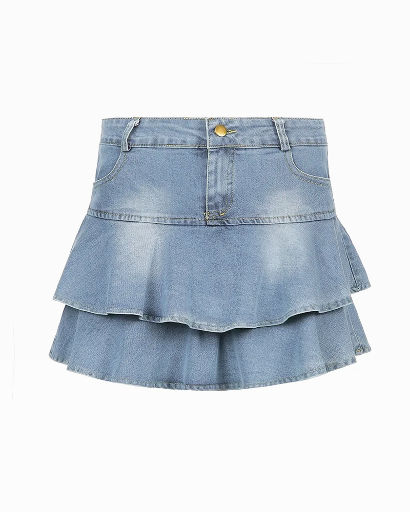 Denim Mini Skirt Y2K