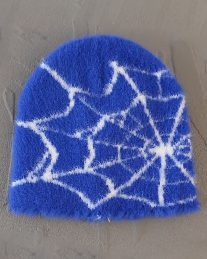 Spider Web Beanie Y2K