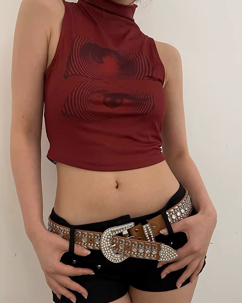 Rhinestone Western Belt Womens