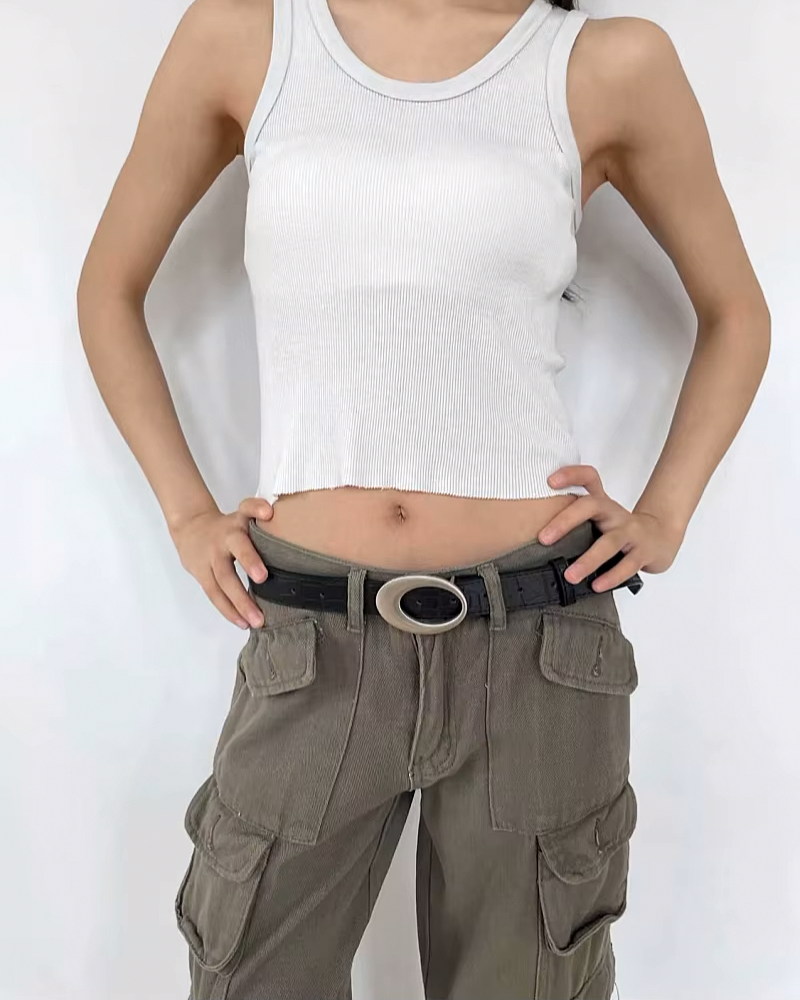 Belt With Oval Buckle
