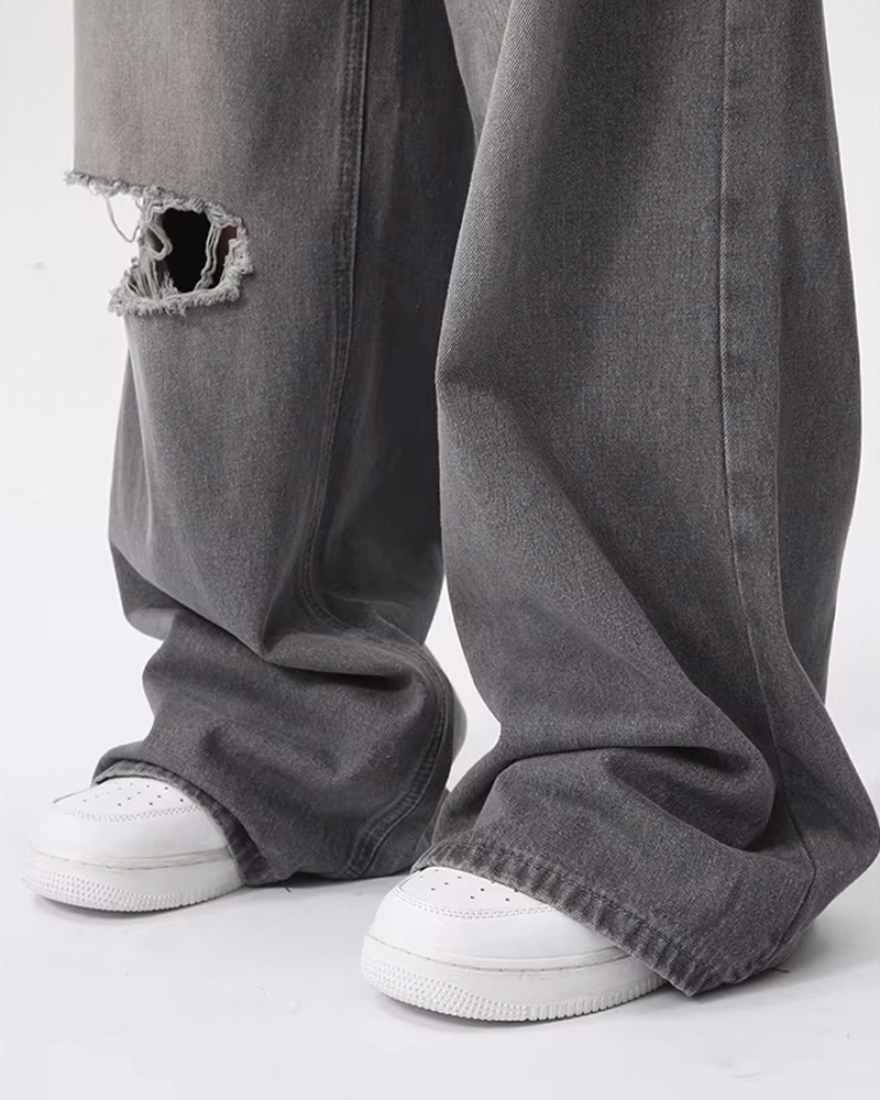 Gray Jeans Baggy
