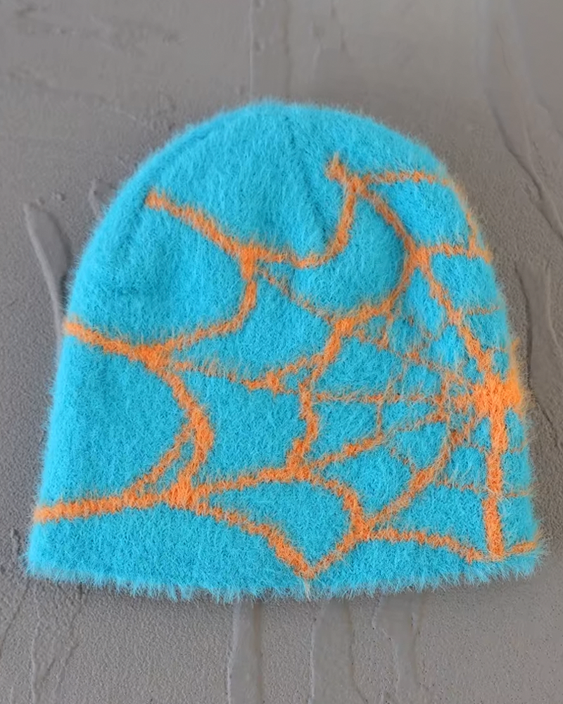 Spider Web Beanie Y2K