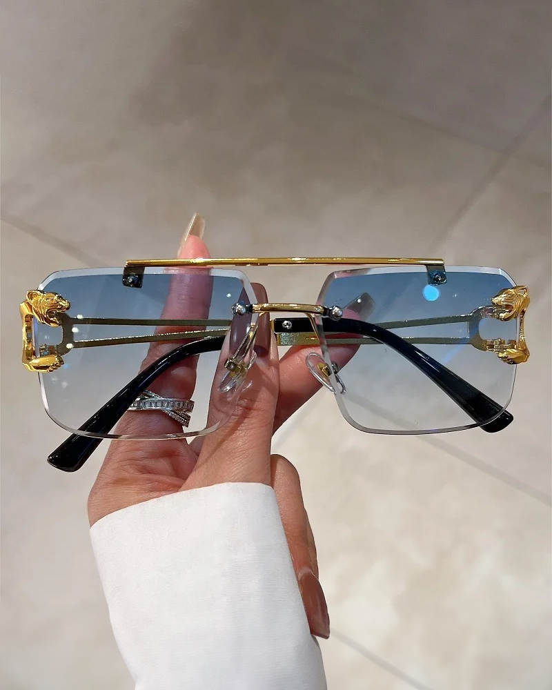 Square Rimless Sunglasses