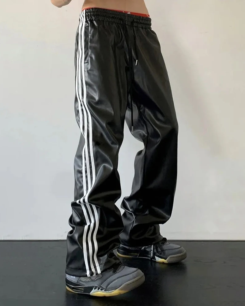 Leather Jogger Pants Mens