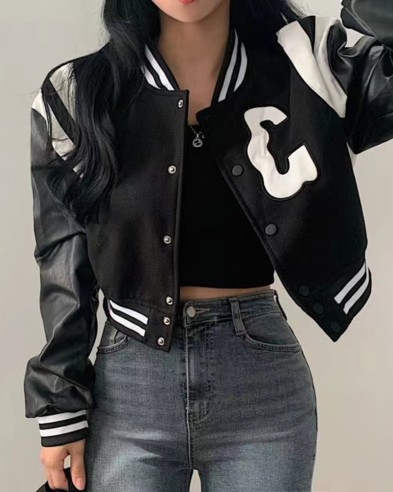 Cropped Varsity Jacket