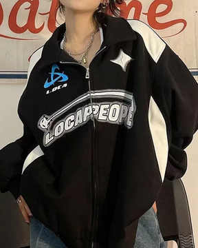y2k✨️ 00s 当時物 ギャザー スリーブ ジップ ギミック ジャケット Y2K Jacket Zip Up | Y2K Wave