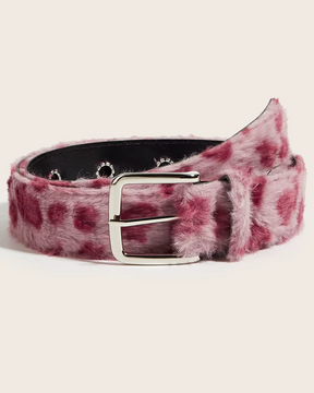 Fur Leopard Belt