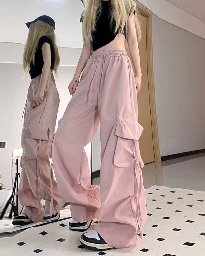 Light Pink Parachute Pants