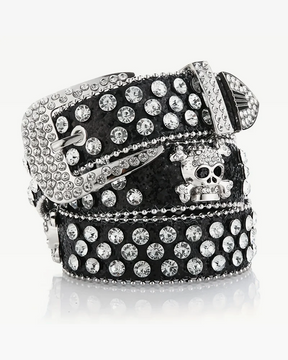 Rhinestone Skull Belt