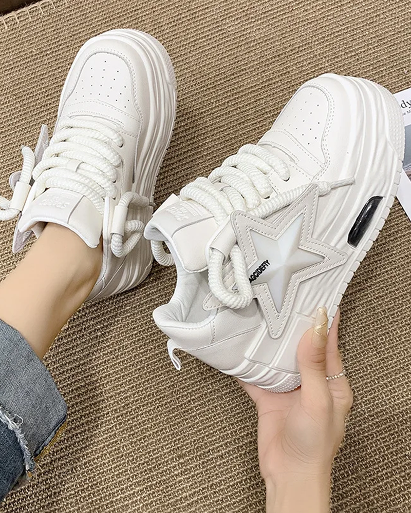 White Shoes With Stars | Y2K Wave