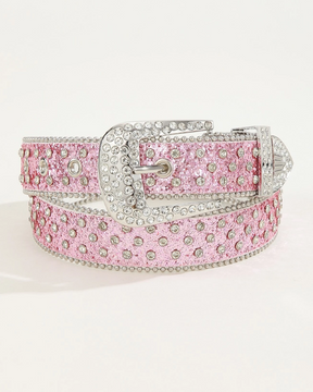 Pink Rhinestone Belt