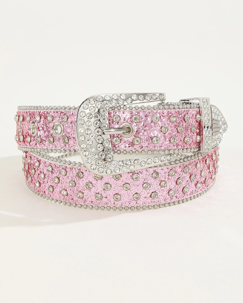 Pink Rhinestone Belt