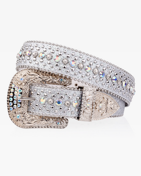 Silver Belt With Rhinestones