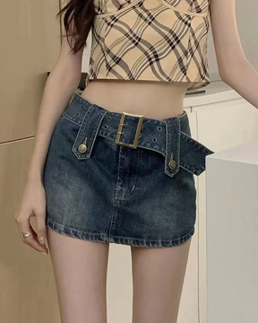 Mini Denim Skirt Y2K