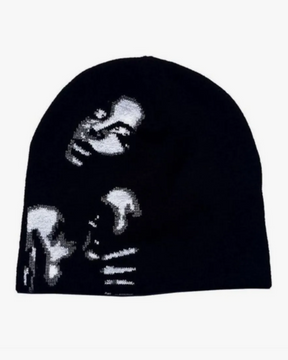 Black Y2K Beanie