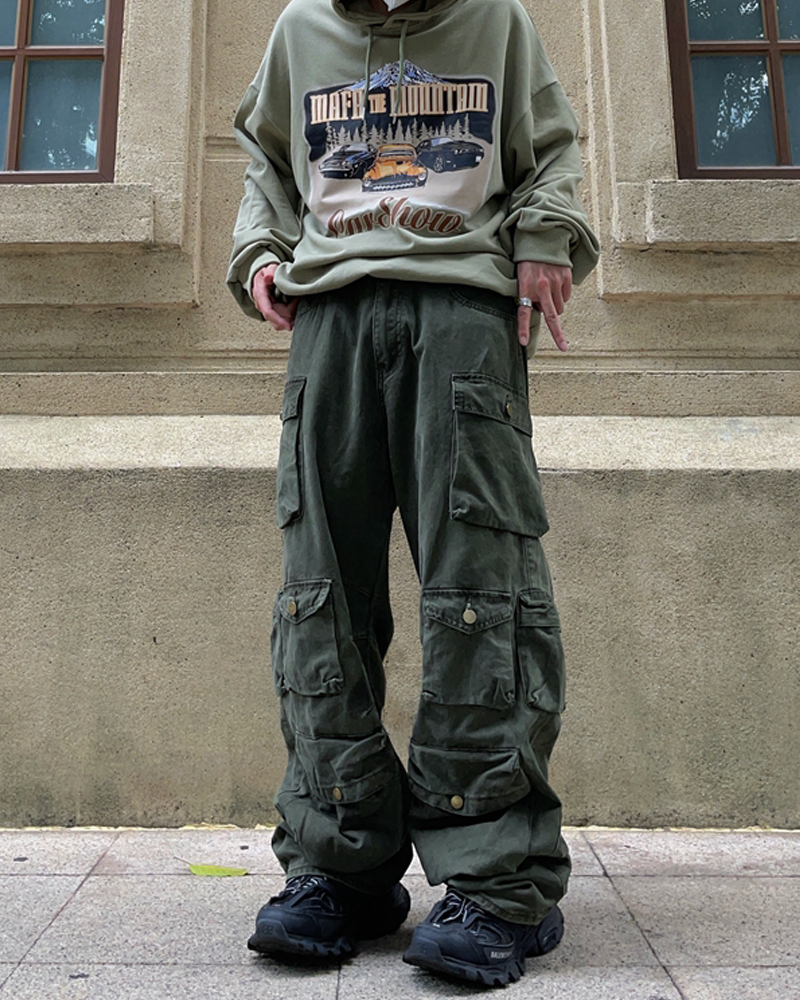 Baggy Green Cargo Pants