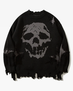 Black Skull Sweater