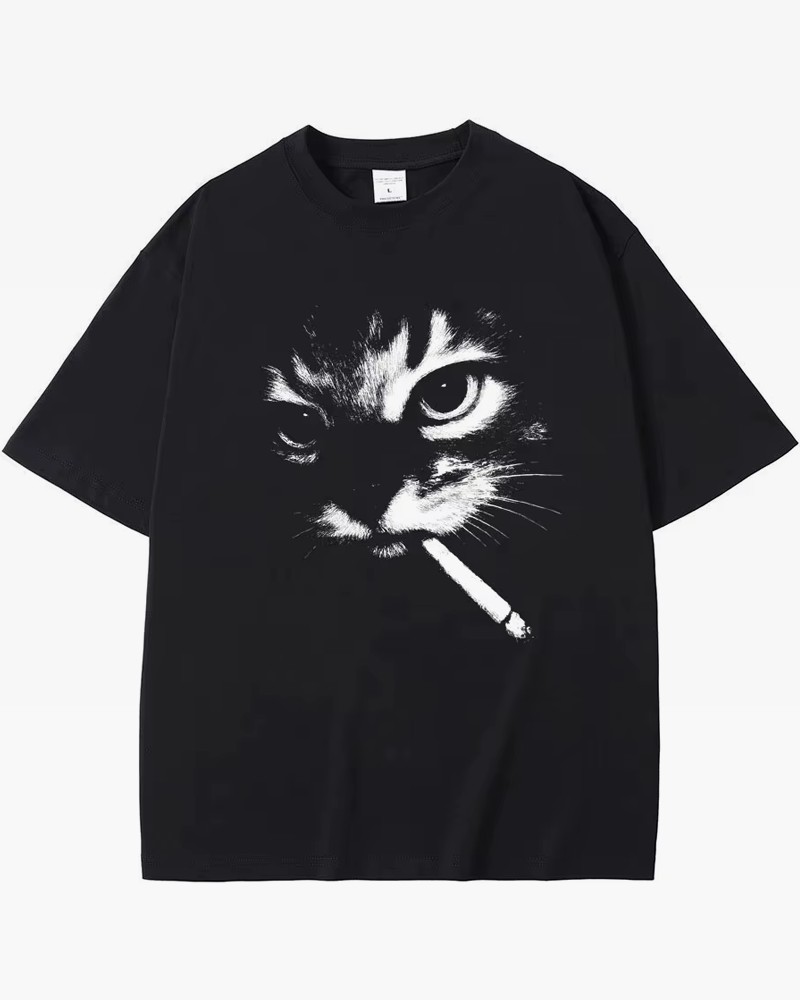 Cat Smoking Cigarette Shirt